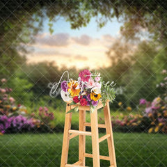 Aperturee - Aperturee Natural Colorful Wildflower Lawn Spring Backdrop