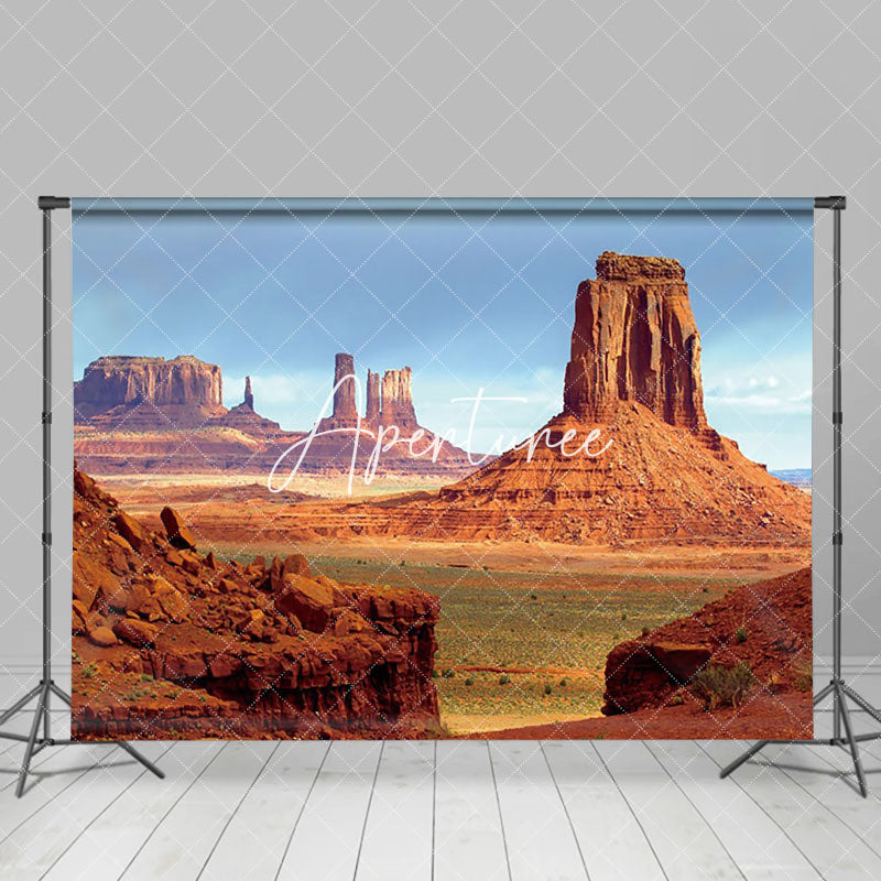 Aperturee - Aperturee Natural Desert Rock Sky Landscape Photo Backdrop