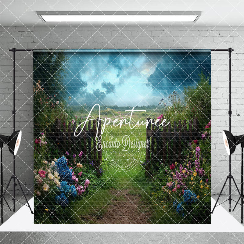 Aperturee - Aperturee Natural Greenery Arch Gate Wedding Room Set Backdrop