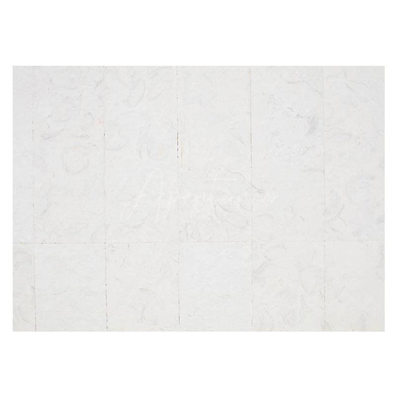 Aperturee - Aperturee Natural Marble White Grey Tiles Rubber Floor Mat