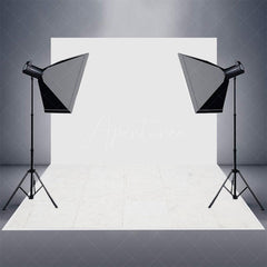Aperturee - Aperturee Natural Marble White Grey Tiles Rubber Floor Mat