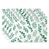 Aperturee - Aperturee Natural Plant Leaves Greenery Set of 4 Placemats