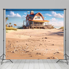 Aperturee - Aperturee Natural Sandy Beach House Summer Photography Backdrop