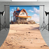 Aperturee - Aperturee Natural Sandy Beach House Summer Sweep Photo Backdrop