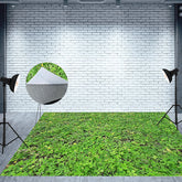 Aperturee - Aperturee Natural Spotted Peanut Leaves Fabric Floor Backdrop