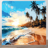 Aperturee - Aperturee Natural Summer Sandy Beach Photo Pillow Case Backdrop