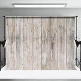 Aperturee - Aperturee Natural Textured Light Brown White Wooden Backdrop