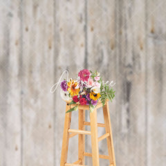Aperturee - Aperturee Natural Textured Light Brown White Wooden Backdrop