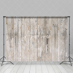 Aperturee - Aperturee Natural Textured Light Brown White Wooden Backdrop