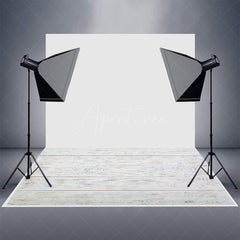 Aperturee - Aperturee Natural Vintage Beige Wood Grain Rubber Floor Mat