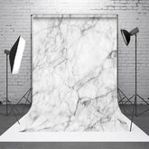 Aperturee - Aperturee Natural White Grey Marble Texture Photo Backdrop