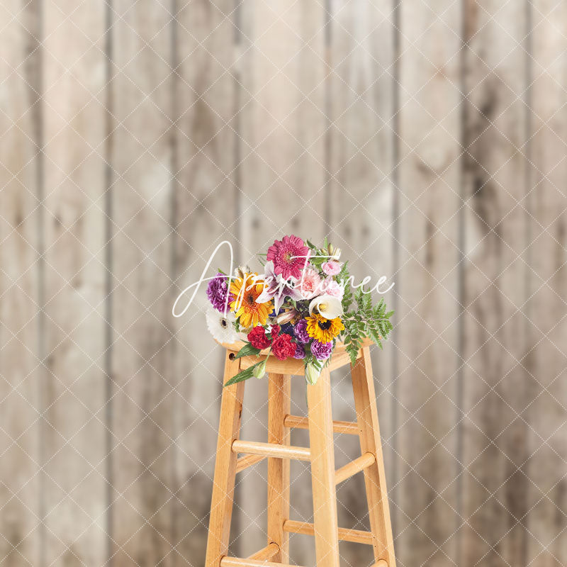 Aperturee - Aperturee Natural Wood Panel Visible Grain Cracks Backdrop