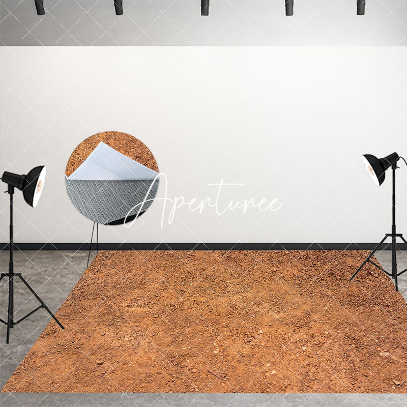 Aperturee - Aperturee Natural Yellow Soil Sand Gravel Fabric Floor Mat
