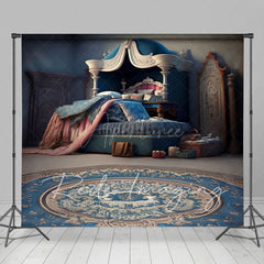 Aperturee - Aperturee Navy Royal Retro Princess Bedroom Photo Backdrop