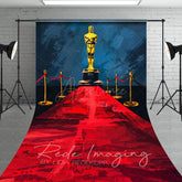 Aperturee - Aperturee Navy Wall Oscar Award Red Stage Sweep Photo Backdrop