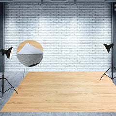 Aperturee - Aperturee Neon Cats Wall Wooden Floor Photo Combo Set Backdrop