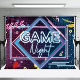 Aperturee - Aperturee Neon Graffiti Wall Game Night Dance Photo Backdrop