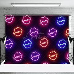 Aperturee - Aperturee Neon Stage Wooden Floor Photography Combo Set Backdrop