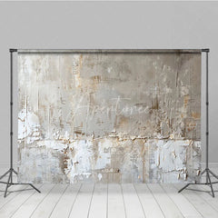 Aperturee - Aperturee Neutral Beige Cream Abstract Textured Photography Backdrop Distressed Wall Art Photo Studio Background