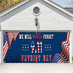 Aperturee - Aperturee Never Forget 911 Patriot Day Flag Garage Door Banner