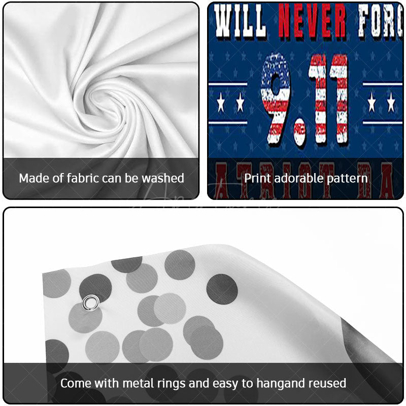 Aperturee - Aperturee Never Forget 911 Patriot Day Flag Garage Door Banner