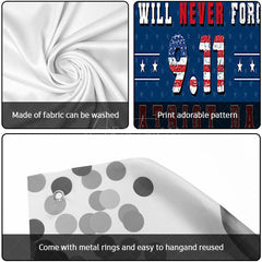 Aperturee - Aperturee Never Forget 911 Patriot Day Flag Garage Door Banner