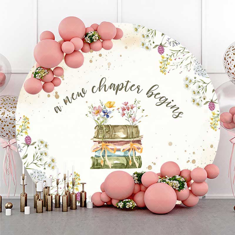 Aperturee Aperturee New Chapter Begin Floral Round Bridal Shower Cover