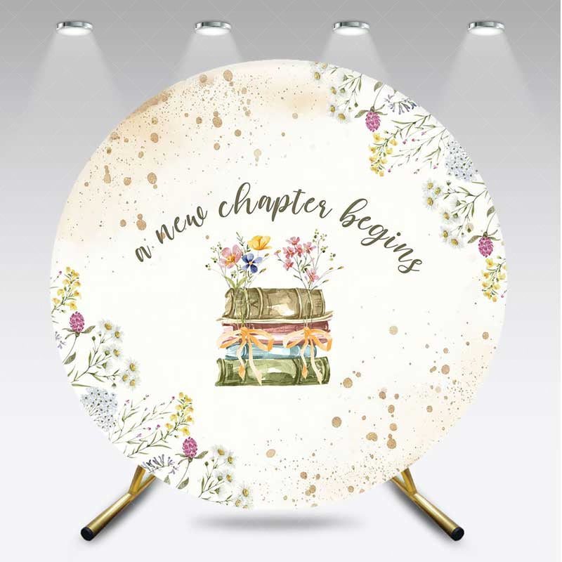 Aperturee Aperturee New Chapter Begin Floral Round Bridal Shower Cover