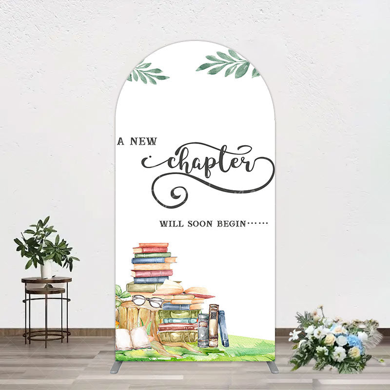 Aperturee - Aperturee New Chapter Books Baby Shower Sweet Arch Backdrop