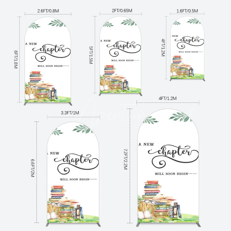 Aperturee - Aperturee New Chapter Books Baby Shower Sweet Arch Backdrop