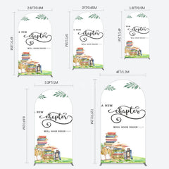 Aperturee - Aperturee New Chapter Books Baby Shower Sweet Arch Backdrop