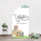Aperturee - Aperturee New Chapter Books Baby Shower Sweet Half Moon Arch Backdrop