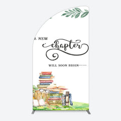 Aperturee - Aperturee New Chapter Books Baby Shower Sweet Half Moon Arch Backdrop