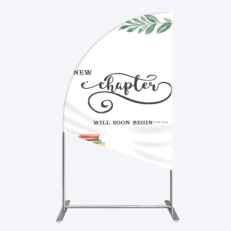 Aperturee - Aperturee New Chapter Books Baby Shower Sweet Half Moon Arch Backdrop