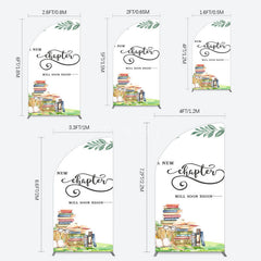 Aperturee - Aperturee New Chapter Books Baby Shower Sweet Half Moon Arch Backdrop