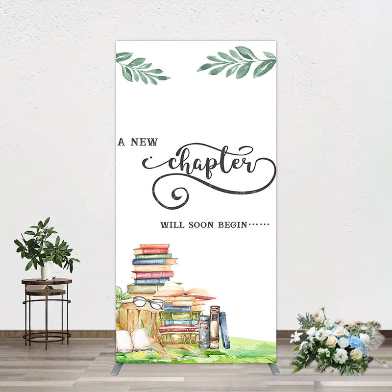 Aperturee - Aperturee New Chapter Books Baby Shower Sweet Rectangle Backdrop