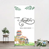 Aperturee - Aperturee New Chapter Books Baby Shower Sweet Rectangle Backdrop
