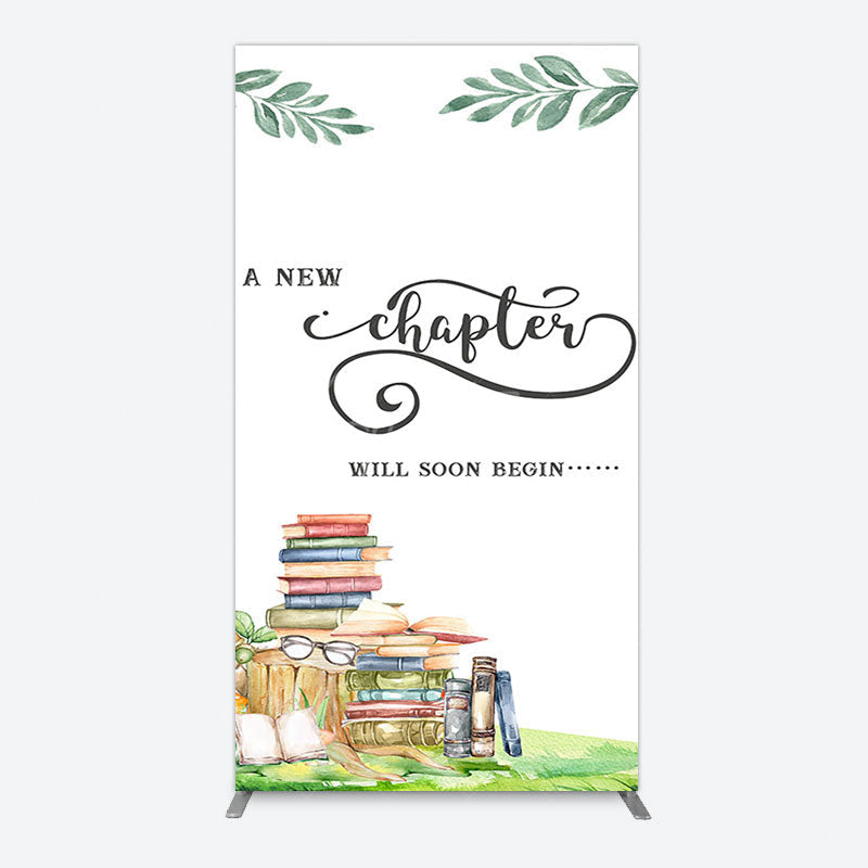 Aperturee - Aperturee New Chapter Books Baby Shower Sweet Rectangle Backdrop
