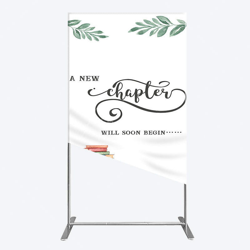 Aperturee - Aperturee New Chapter Books Baby Shower Sweet Rectangle Backdrop
