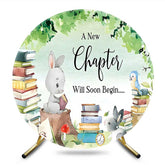 Aperturee Aperturee New Chapter Forest Animals Round Baby Shower Backdrop
