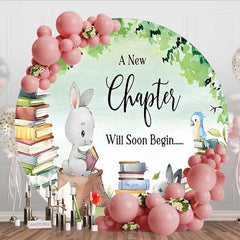 Aperturee Aperturee New Chapter Forest Animals Round Baby Shower Backdrop