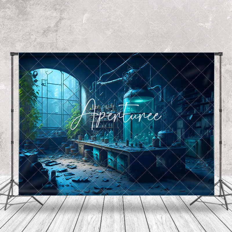 Aperturee - Aperturee Night Abandoned Laboratory Ruins Architecture Backdrop