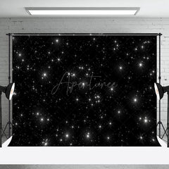 Aperturee - Aperturee Night Black Starry Sky Grassland Combo Set Backdrop