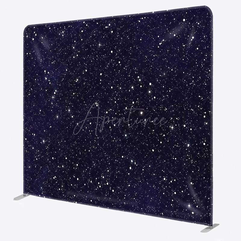 Aperturee Aperturee Night Dark Blue Starry Sky Square Tension Backdrop