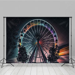 Aperturee - Aperturee Night Ferris Wheel Babycella Cake Smash Backdrop