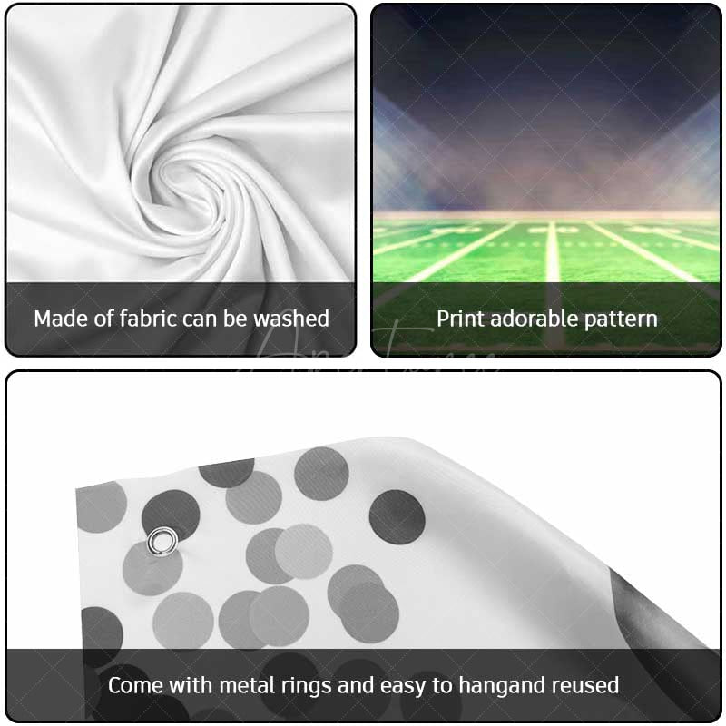 Aperturee - Aperturee Night Football Field Grass Light Garage Door Banner