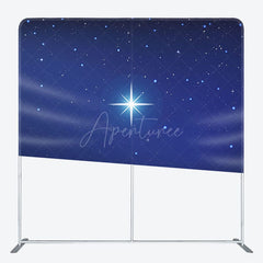 Aperturee - Aperturee Night Holy Star Light Xmas Tension Fabric Backdrop