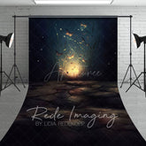 Aperturee - Aperturee Night Lighted Mystical Butterflies Sweep Backdrop