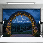 Aperturee - Aperturee Night Outdoor Lighted Floral Arch Wedding Backdrop