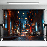 Aperturee - Aperturee Night Street Bokeh Alley Backdrop For Photography
